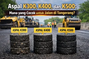 Rekomendasi Aspal K300 K400 dan K500 untuk Jalan di Tangerang