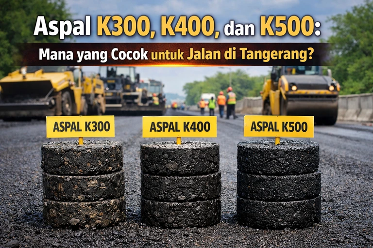 Rekomendasi Aspal K300 K400 dan K500 untuk Jalan di Tangerang
